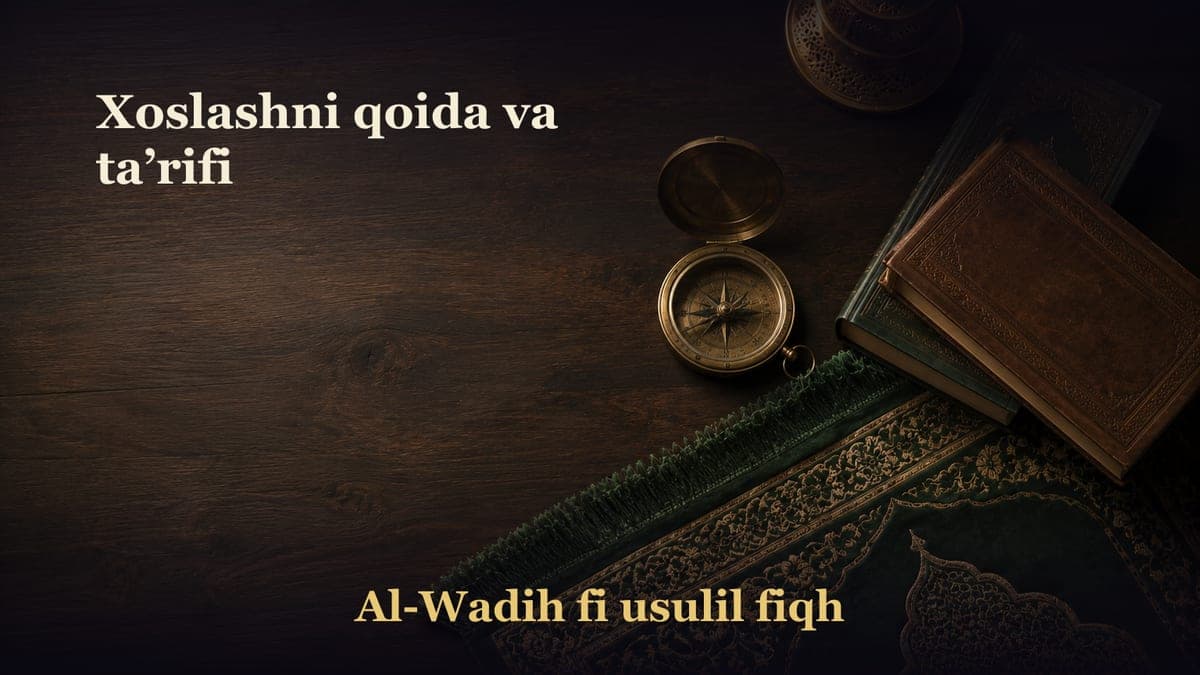 Xoslashni qoida va ta’rifi