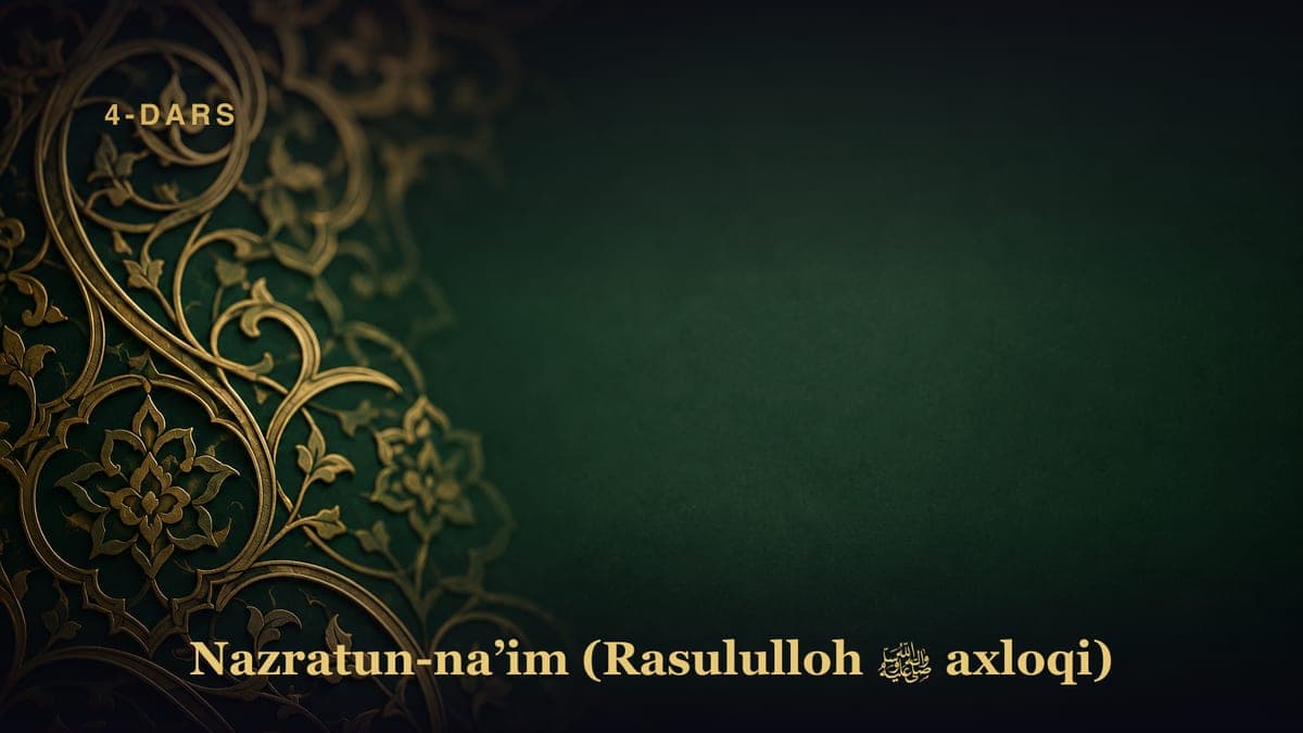 4-dars. Nafsi ammoraning ishlari. 4-suhbat
