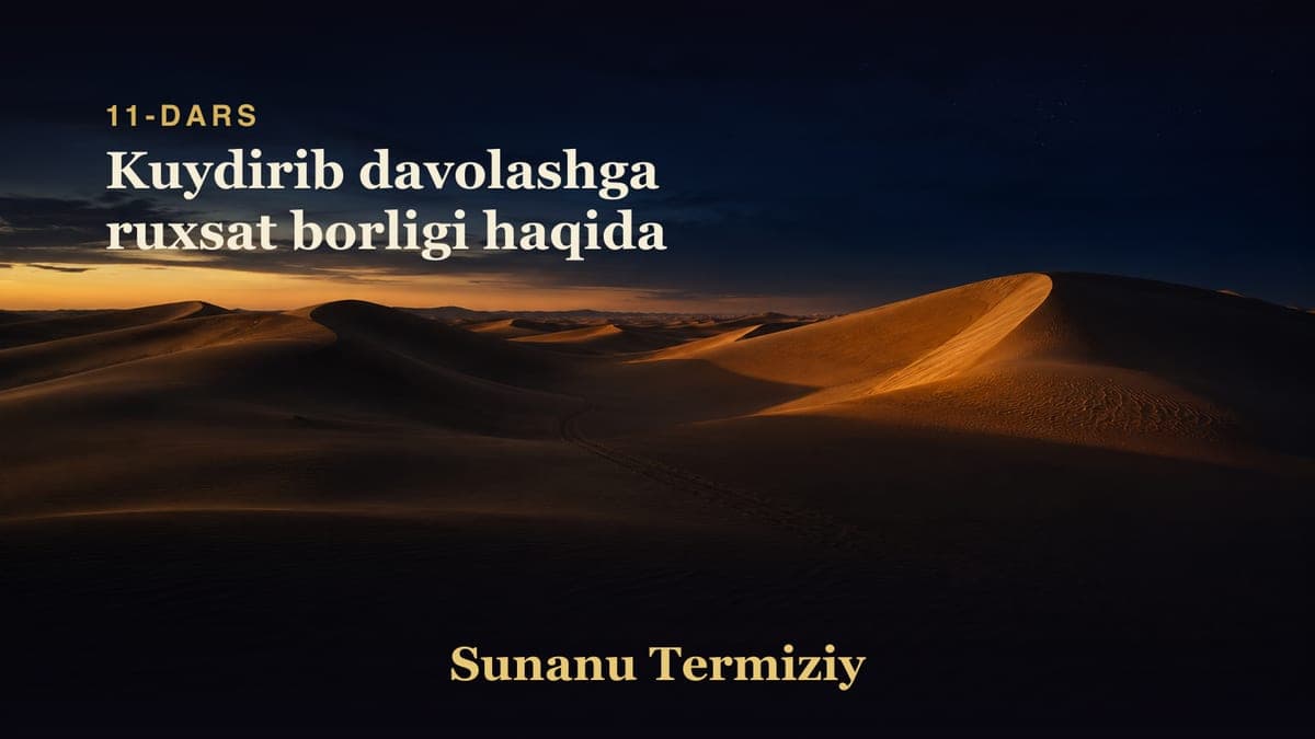 11 Kuydirib davolashga ruxsat borligi haqida