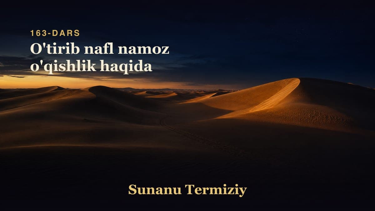 163 O'tirib nafl namoz o'qishlik haqida
