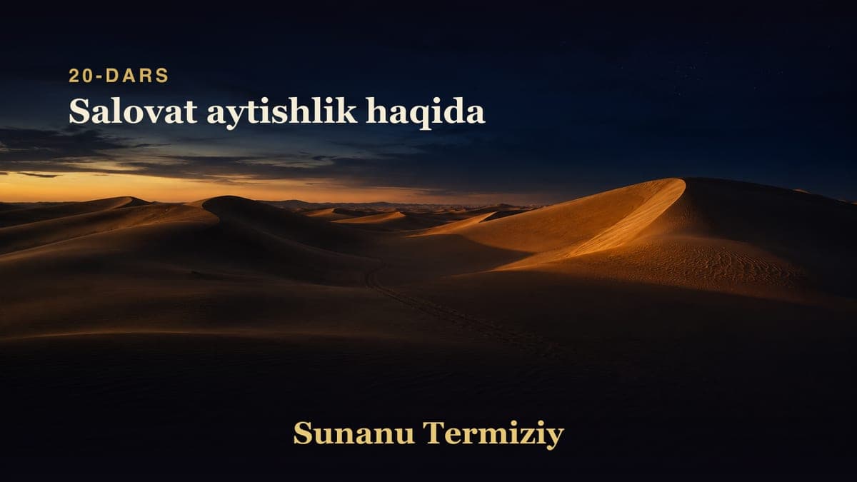 20 Salovat aytishlik haqida