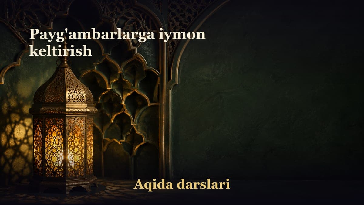 Payg'ambarlarga iymon keltirish