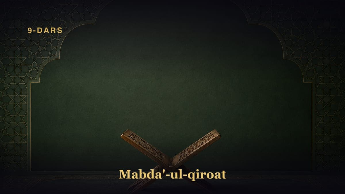 9-dars. 1-kitob