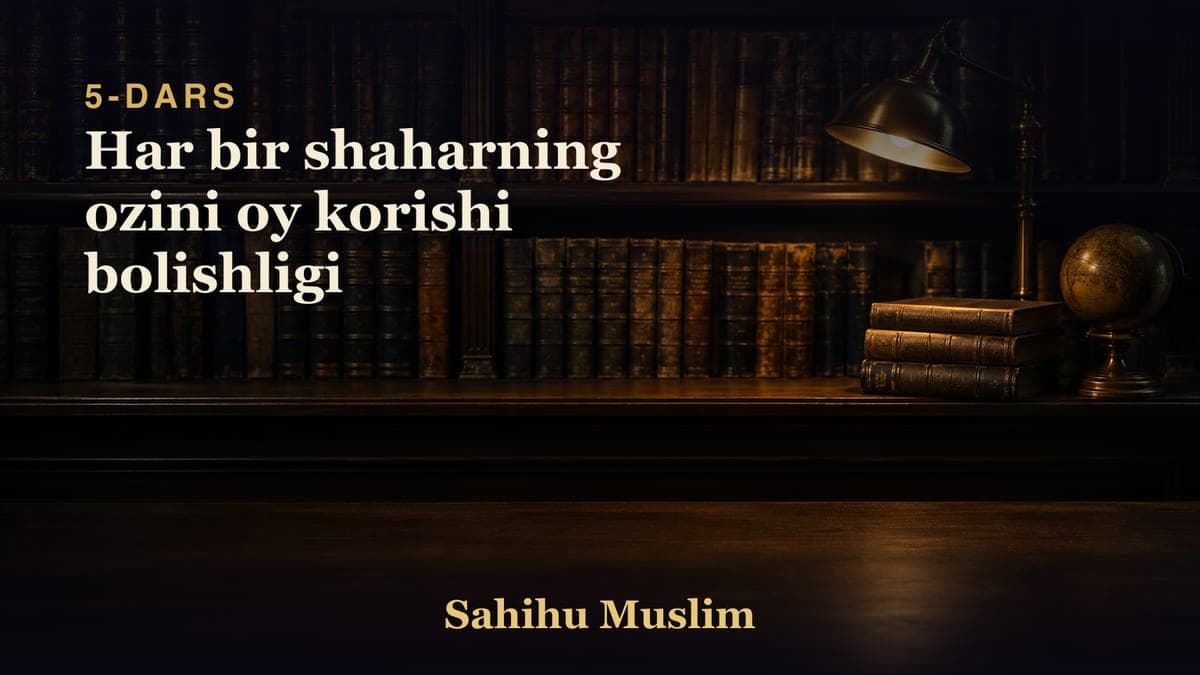 05 Har bir shaharning ozini oy korishi bolishligi