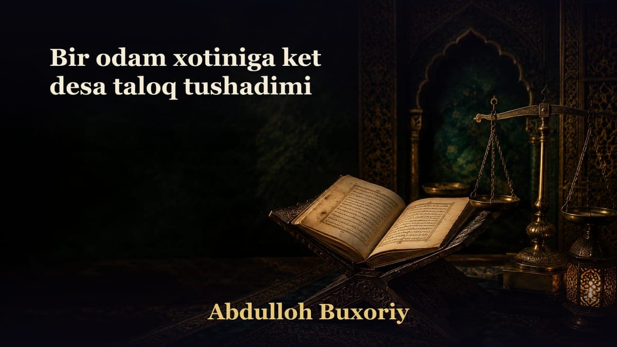 Bir odam xotiniga ket desa taloq tushadimi