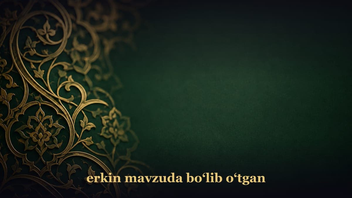 erkin mavzuda bo‘lib o‘tgan