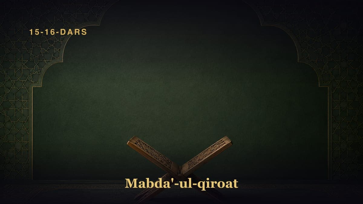 15-16-dars. 1-kitob