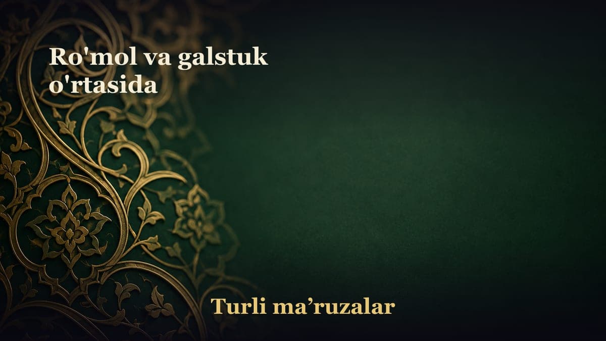 Ro'mol va galstuk o'rtasida