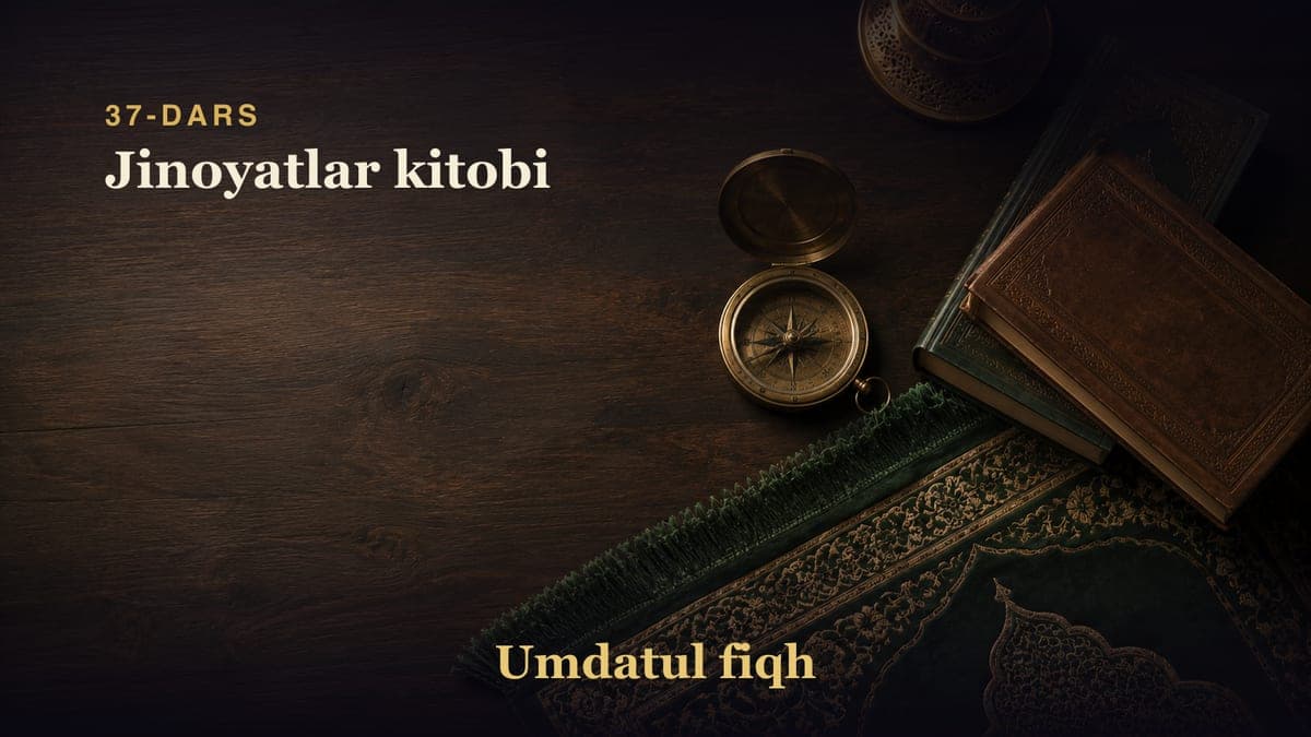 37-dars: Jinoyatlar kitobi