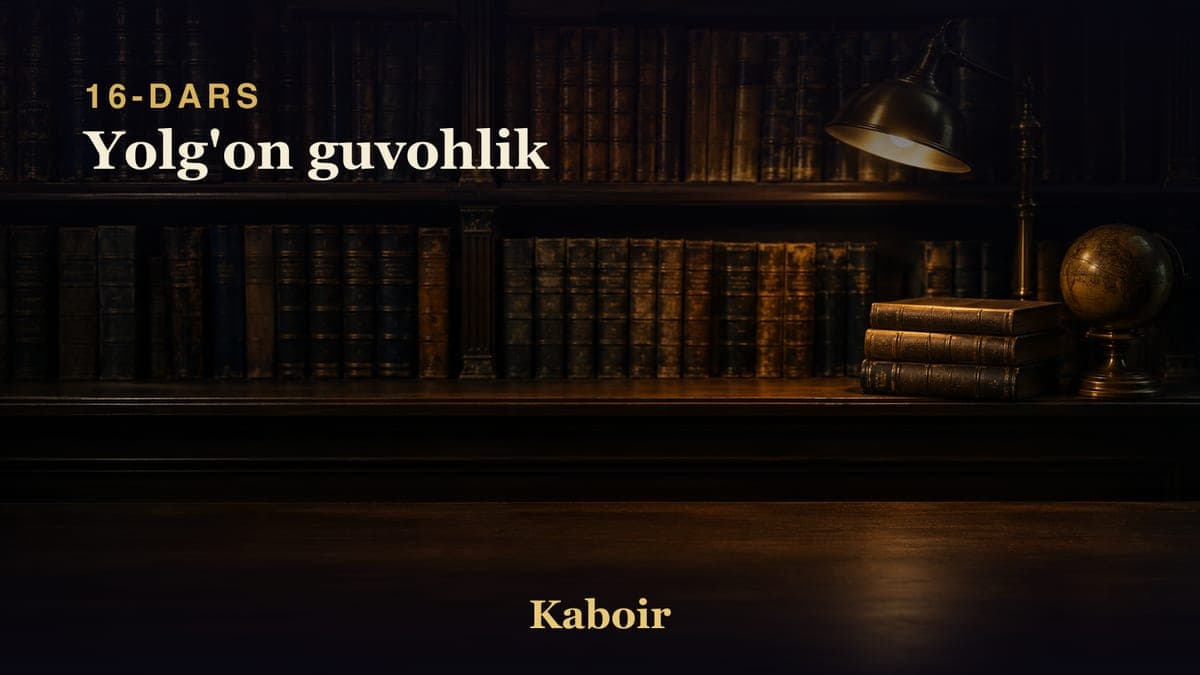 16 Yolg'on guvohlik