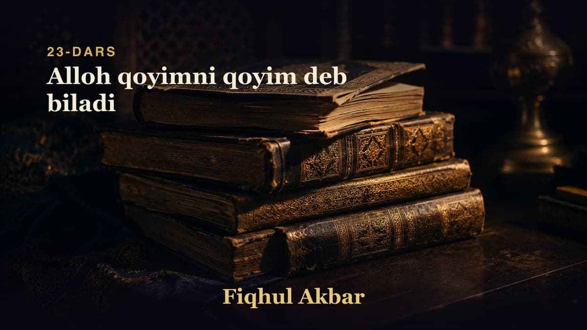 23 Alloh qoyimni qoyim deb biladi