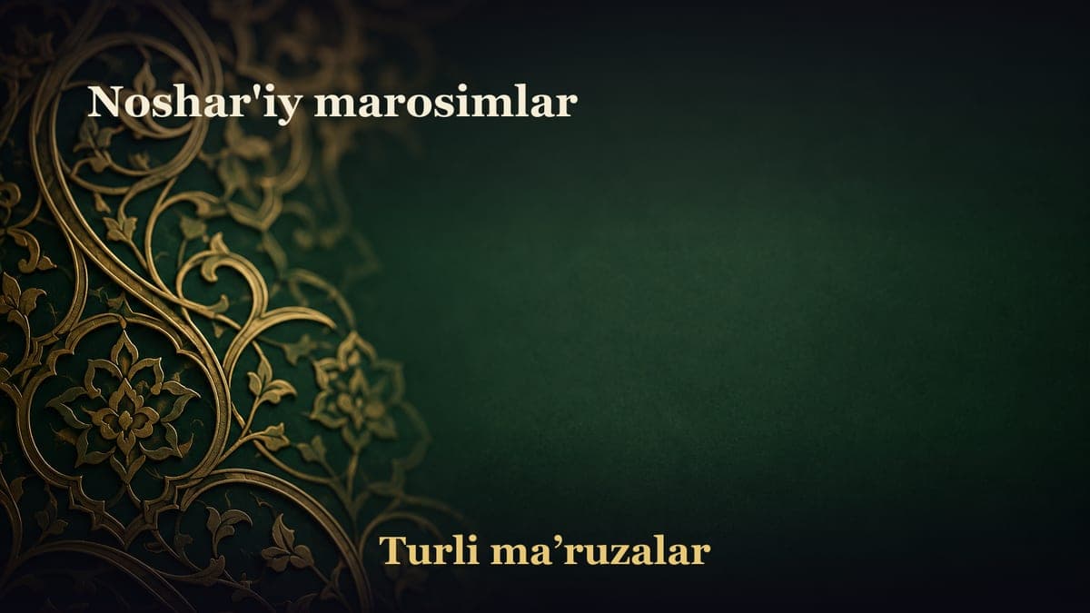Noshar'iy marosimlar