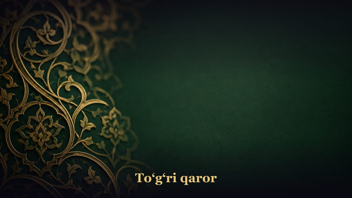 To‘g‘ri qaror
