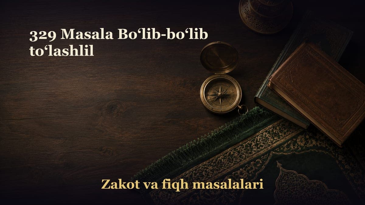 329 Masala Boʻlib-boʻlib toʻlashlil