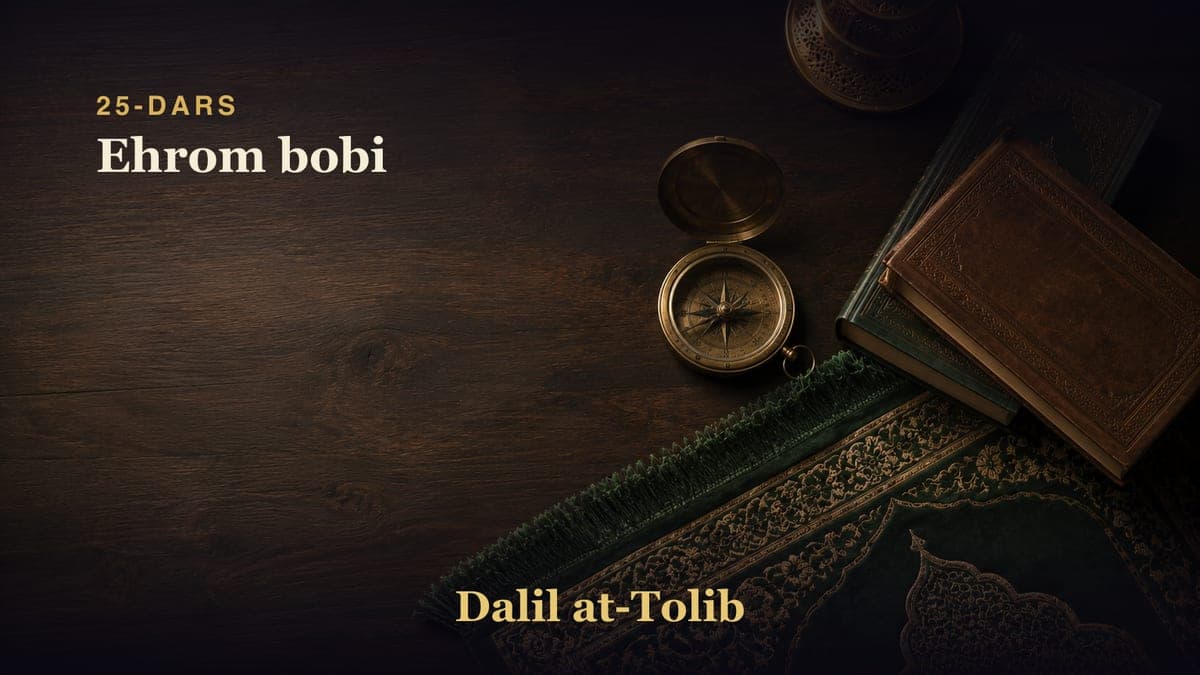 25-dars: Ehrom bobi