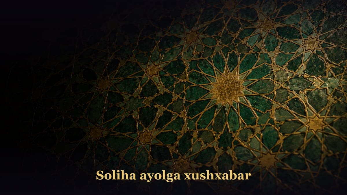 Soliha ayolga xushxabar