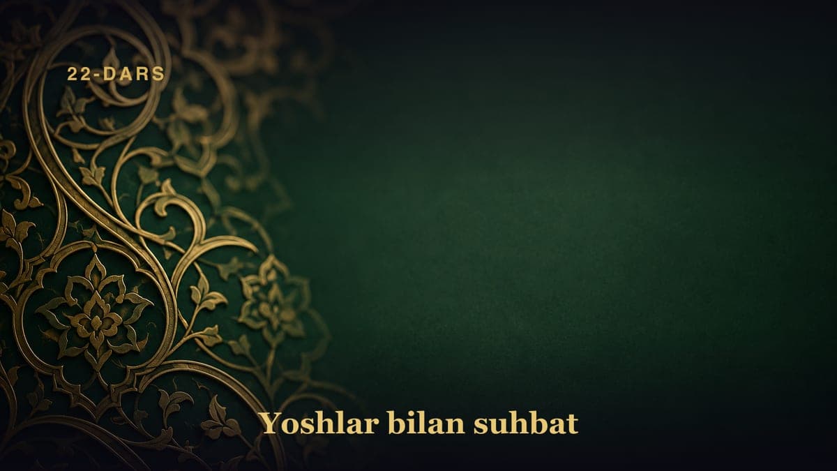22-dars. Nifos va Istixoza qoni “Yoshlar bilishi lozim hukmlar” turkumidan 2-suhbat 3-qism Nifos qoni hukmlari…