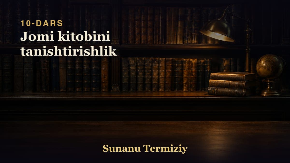 10 Jomi kitobini tanishtirishlik