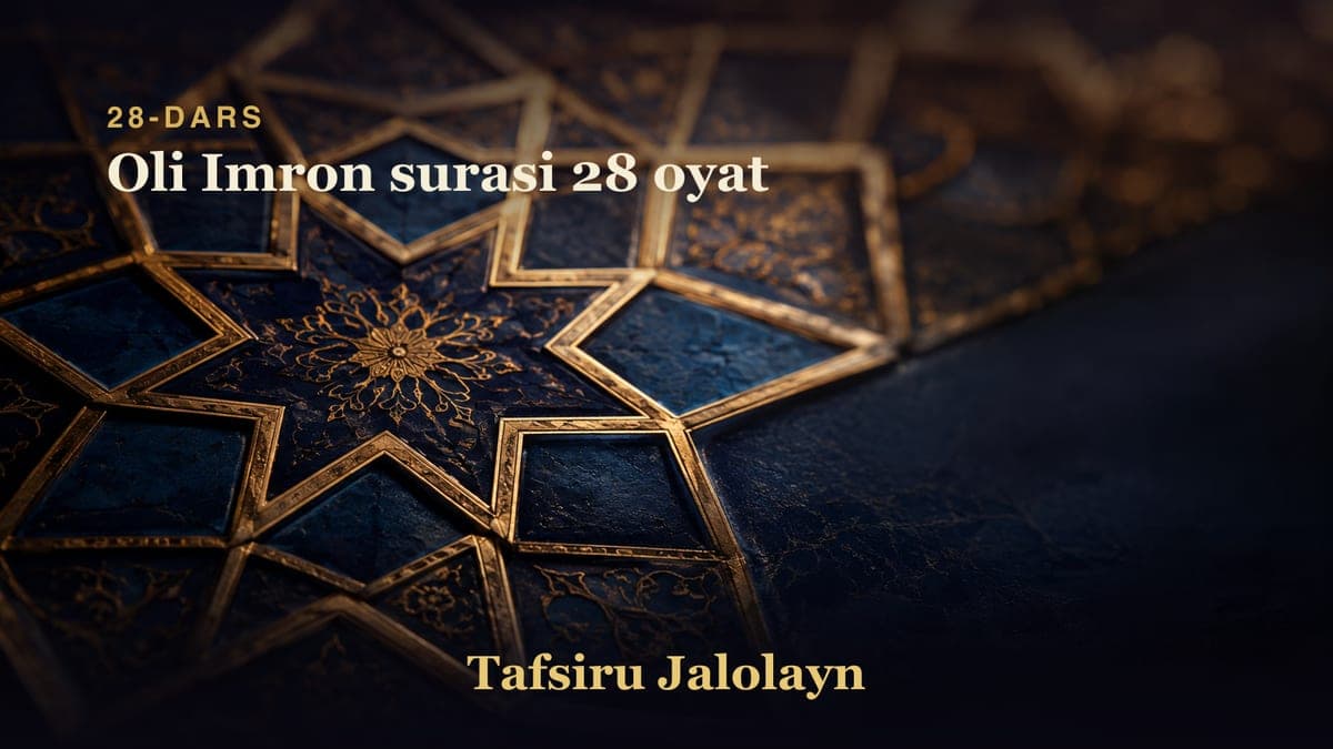 028 Oli Imron surasi 28 oyat