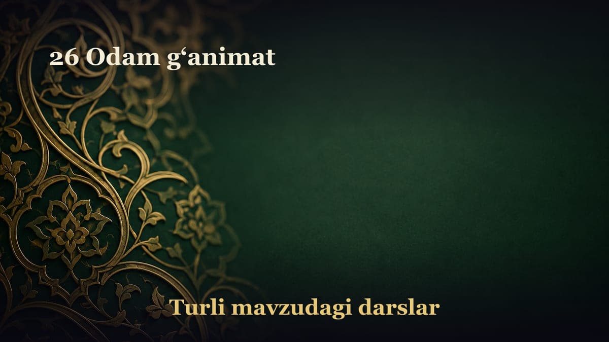 26 Odam g‘animat