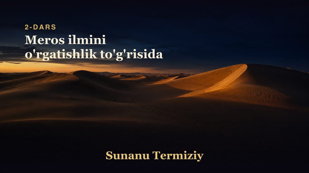 02 Meros ilmini o'rgatishlik to'g'risida