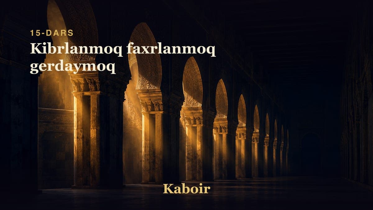15 Kibrlanmoq faxrlanmoq gerdaymoq