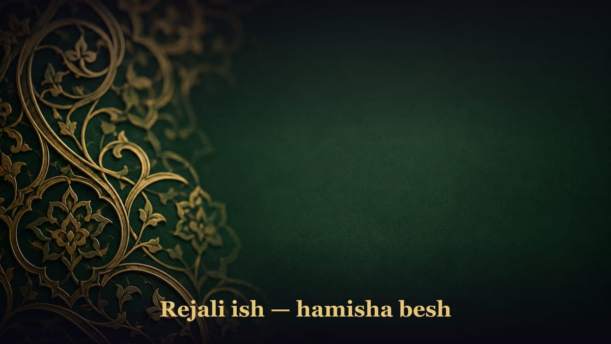 Rejali ish — hamisha besh