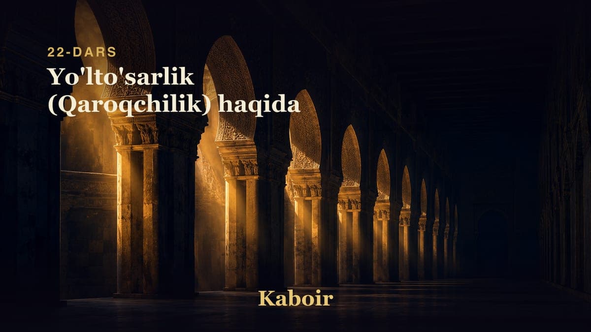 22 Yo'lto'sarlik (Qaroqchilik) haqida