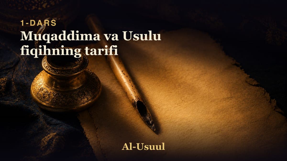 01 Muqaddima va Usulu fiqihning tarifi