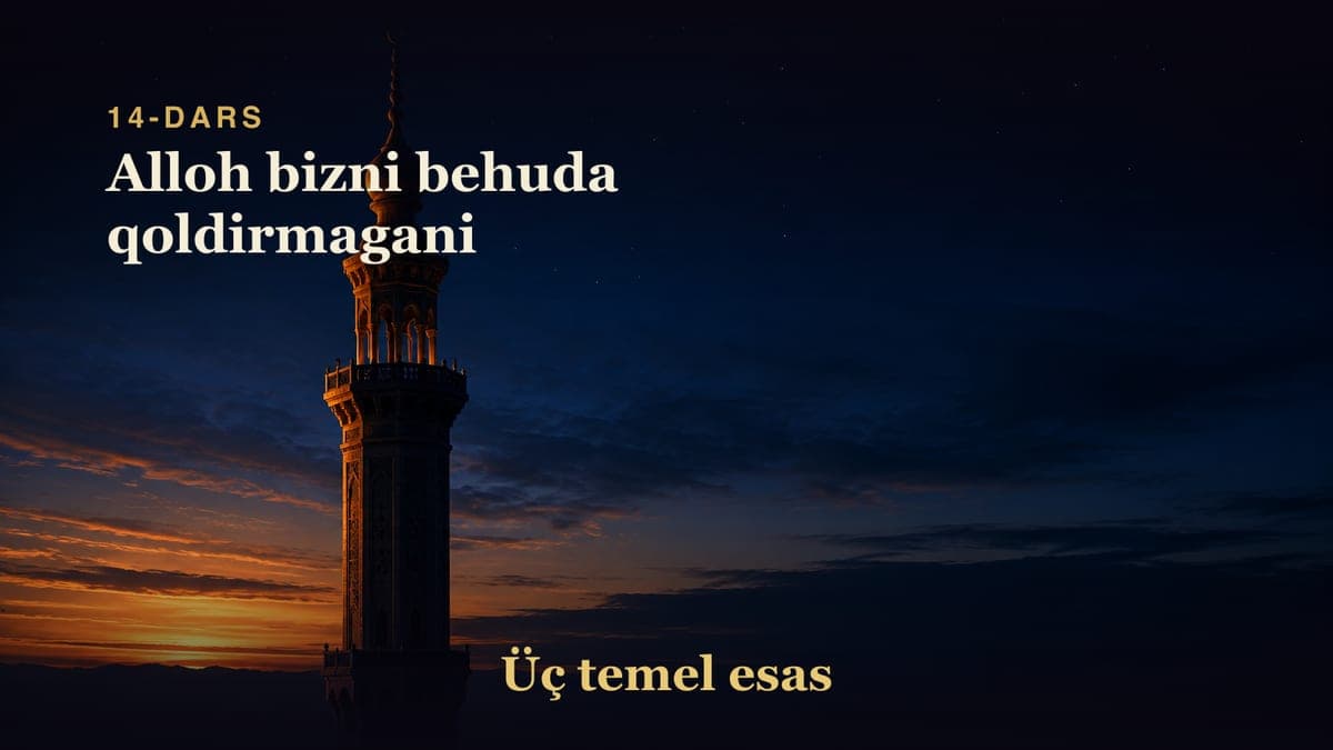 14 Alloh bizni behuda qoldirmagani