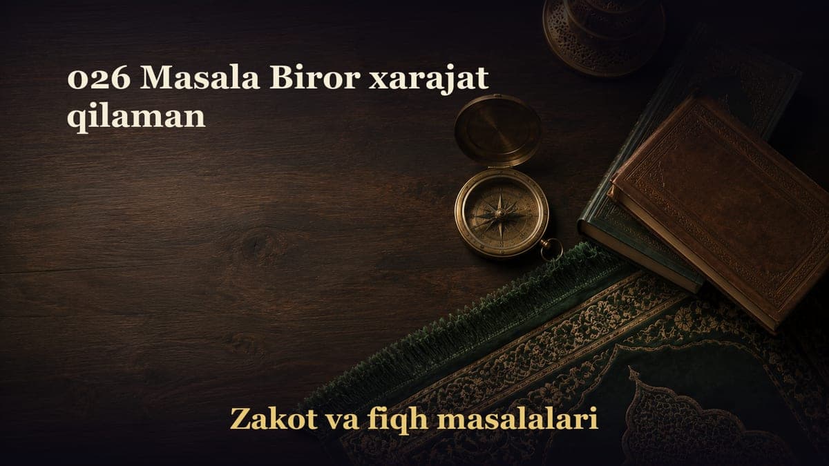 026 Masala Biror xarajat qilaman