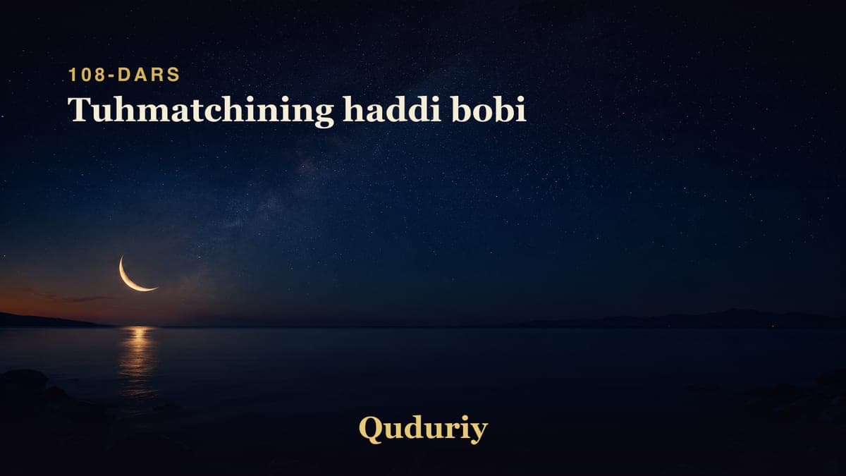 108 Tuhmatchining haddi bobi