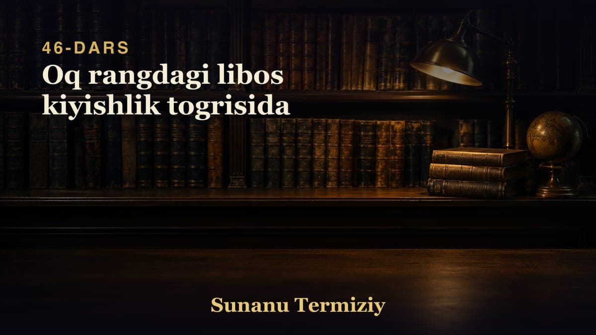 46 Oq rangdagi libos kiyishlik togrisida