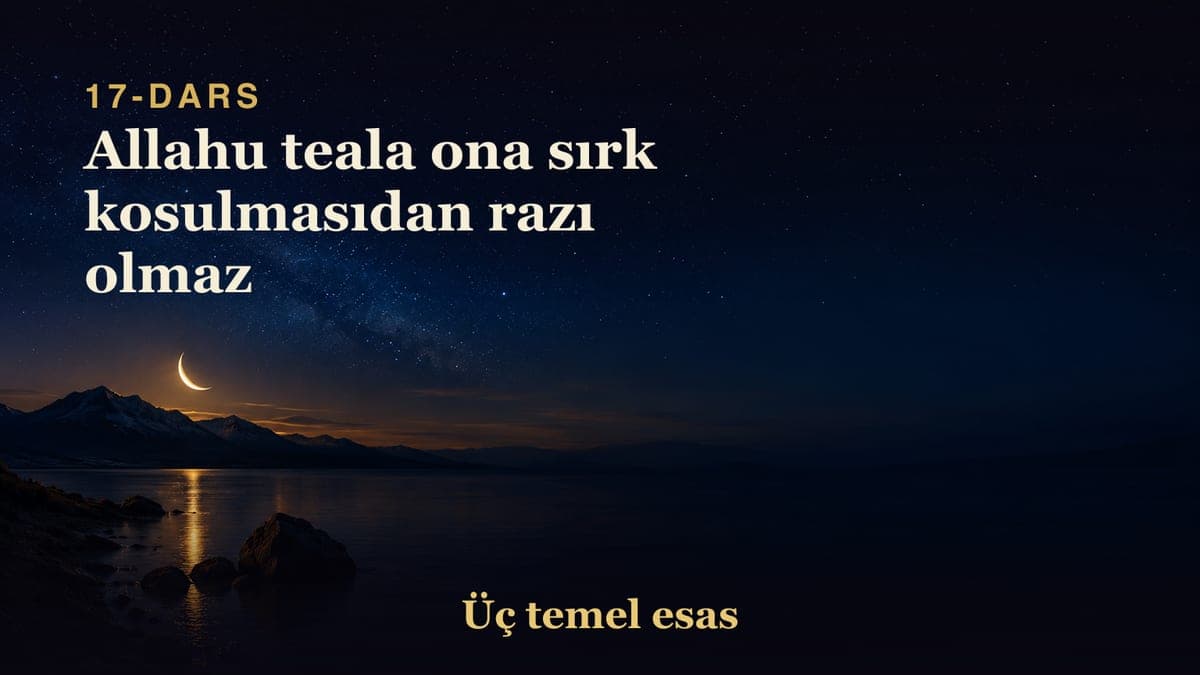 17 Allahu teala ona sırk kosulmasıdan razı olmaz
