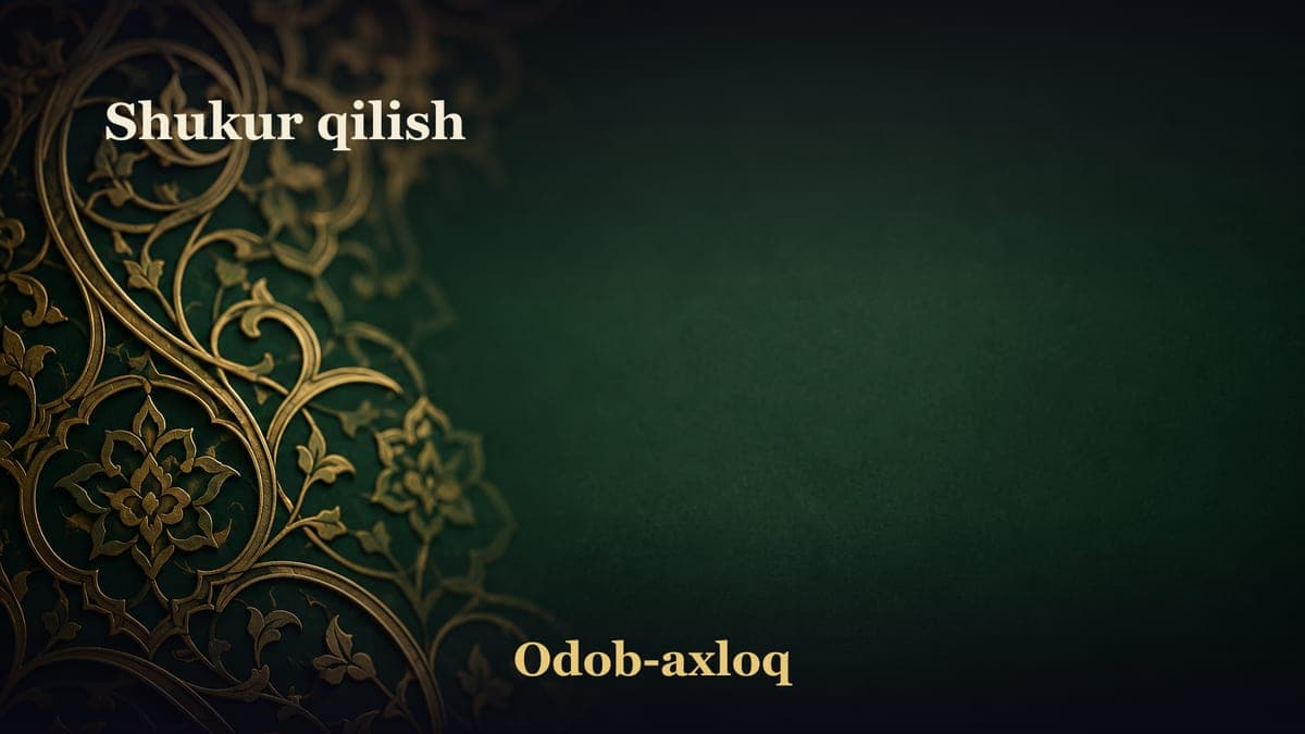 Shukur qilish
