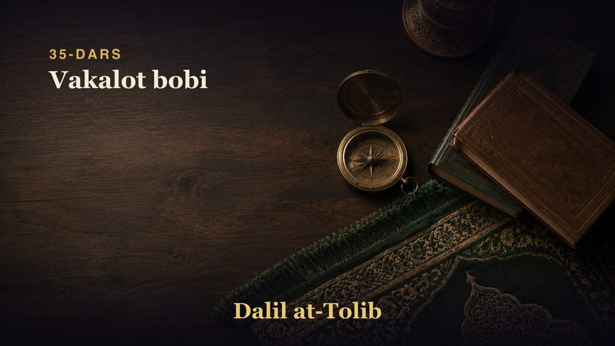 35-dars: Vakalot bobi
