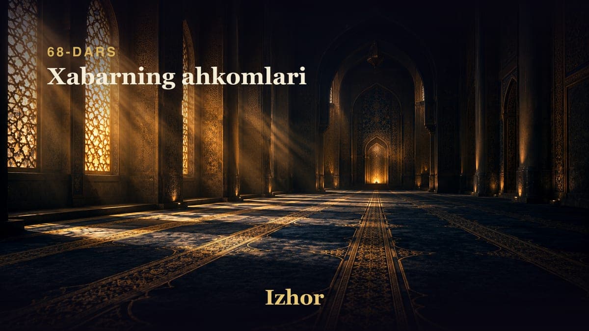 68 Xabarning ahkomlari