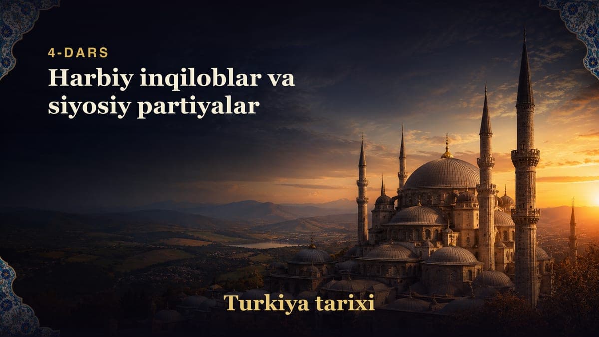 Turkiya tarixi 4-dars | Harbiy inqiloblar va siyosiy partiyalar