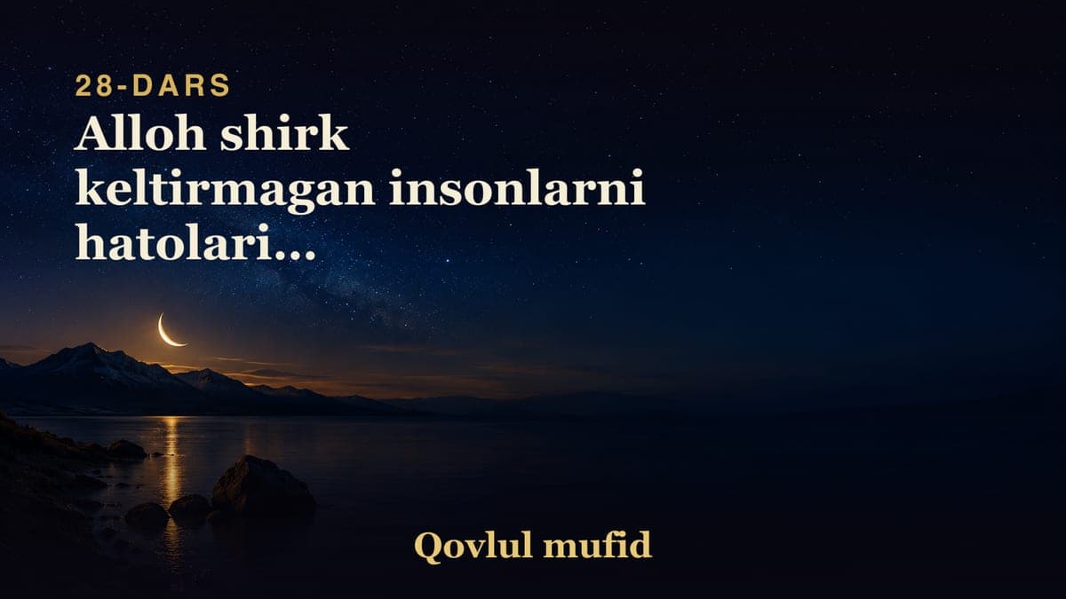 28 Alloh shirk keltirmagan insonlarni hatolarini kechirishligi