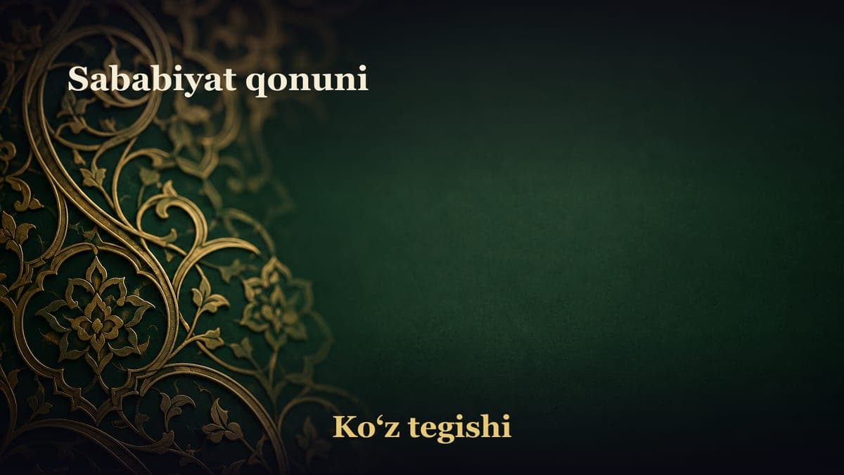 Sababiyat qonuni