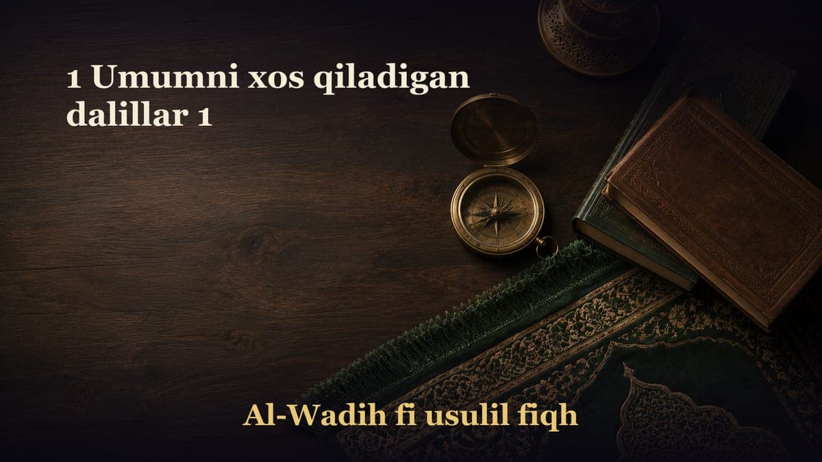 1 Umumni xos qiladigan dalillar 1