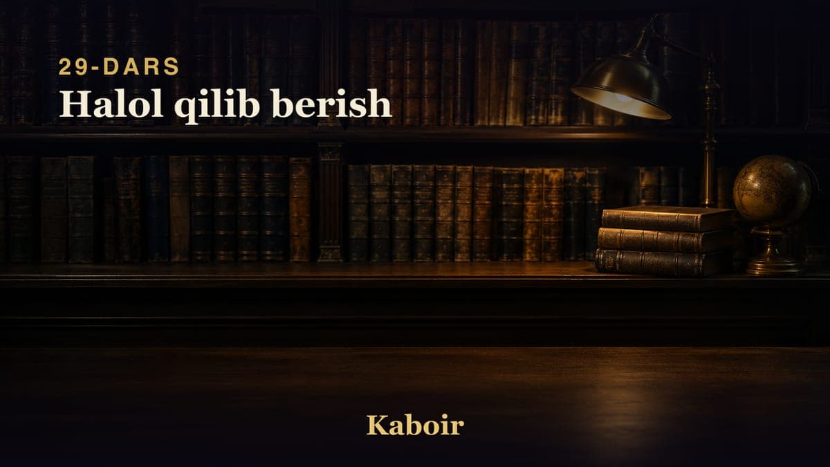 29 Halol qilib berish